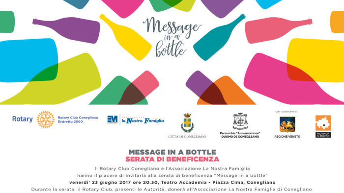 TRAGUARDO DI SOLIDARIETÀ PER “MESSAGE IN A BOTTLE”: EVENTO E DONAZIONE A “LA NOSTRA FAMIGLIA”